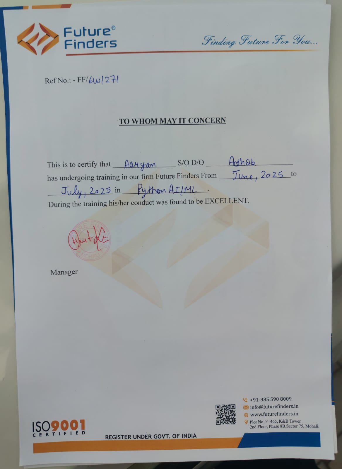 To Whom It May Concern